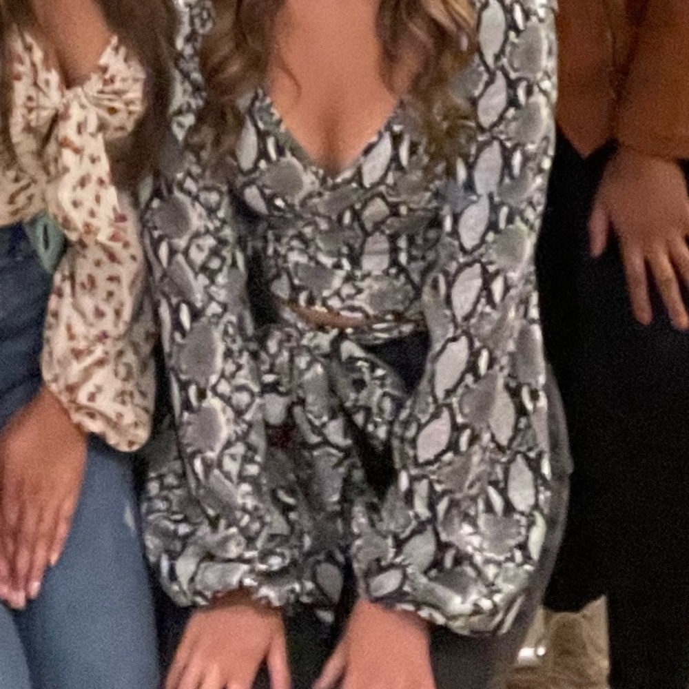 Snake skin wrap top